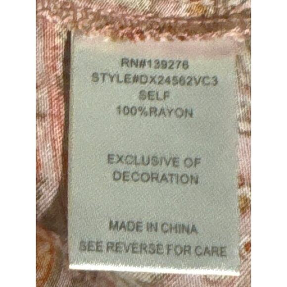 Daniel Rainn Hope Sleeveless Floral Tassel Top Plus Orange Size 2X - Picture 7 of 7